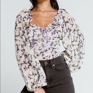 Free People Printed Blouse NWOT